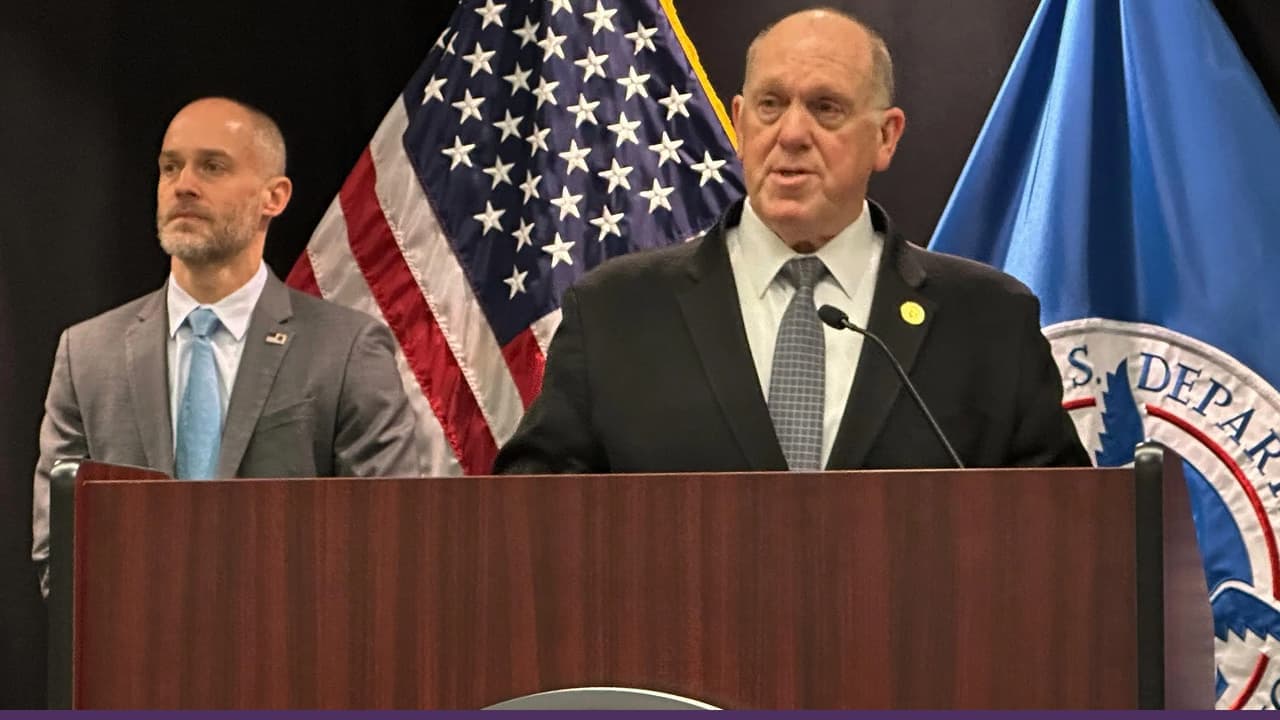 Federal officials speak at immigration enforcement press conference