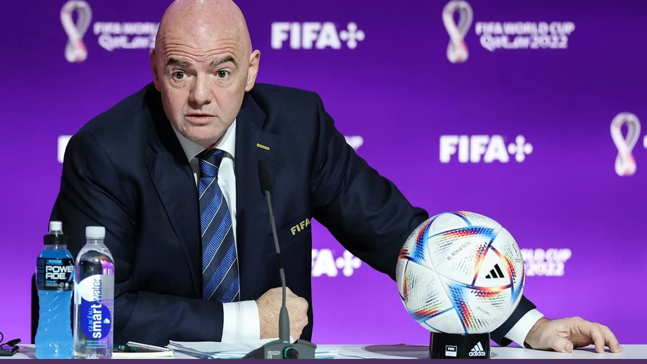FIFA President Gianni Infantino at World Cup event.