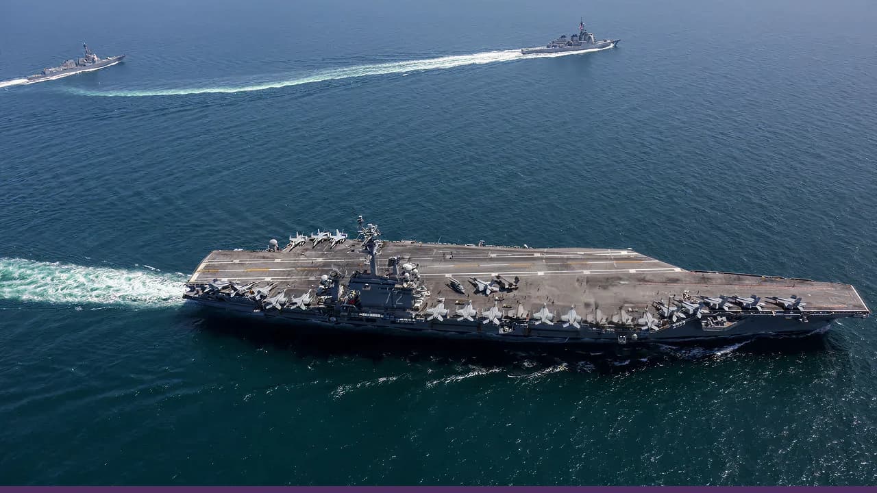 US aircraft carrier strike group operates in Middle East waters